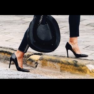 Jessica Simpson Black Patent Pumps Size 8.5